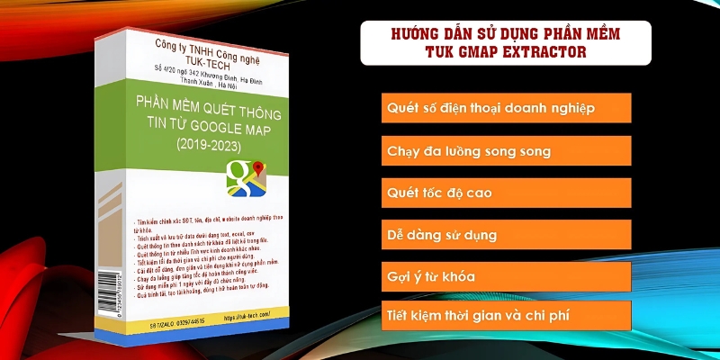 TUK Google Maps Extractor – Phần mềm quét dữ liệu Google Maps theo từ khóa